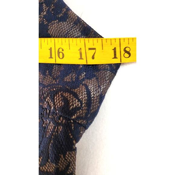 Forever 21 Plus Size Dress XL Blue Sleeveless Lace Fit & Flare Cocktail Glam Y2K - Picture 5 of 8